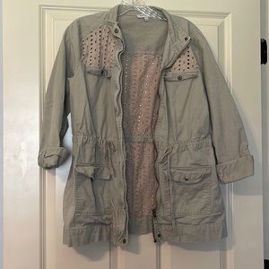 Blu Pepper Vintage, Khaki Lightweight Jacket, Size M